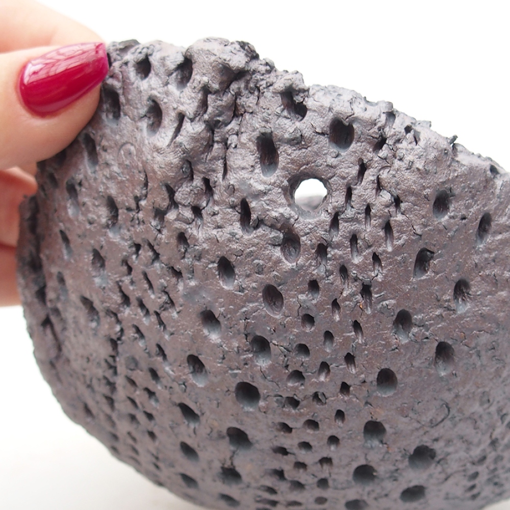 Coque en céramique 14 x 12,5 x 8 cm , couleur métallique