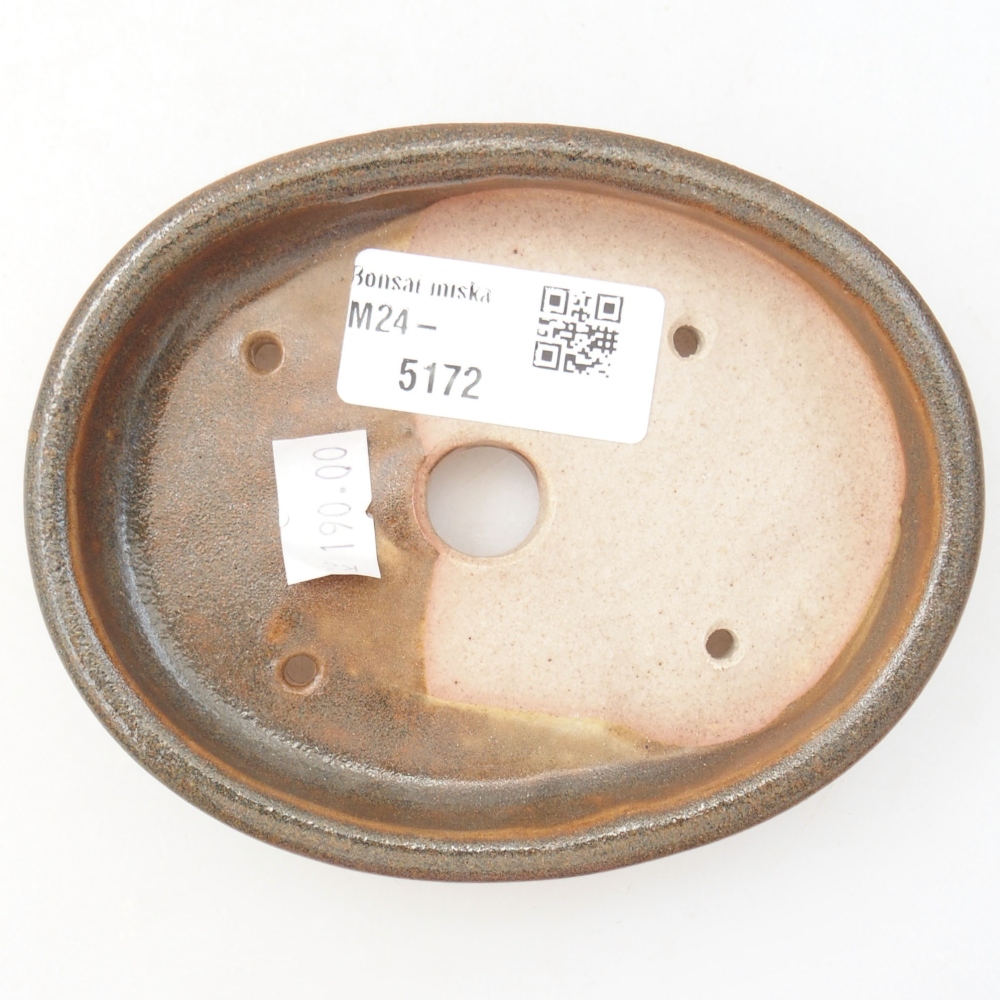 Bol à bonsaï en céramique 11,5 x 9 x 2,5 cm, brun