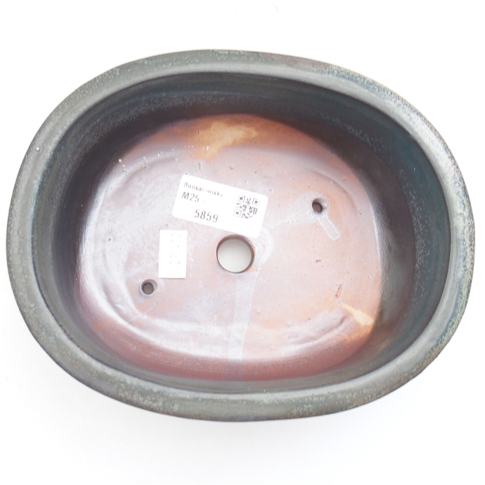 Bol à bonsaï en céramique 22 x 17 x 5 cm, vert