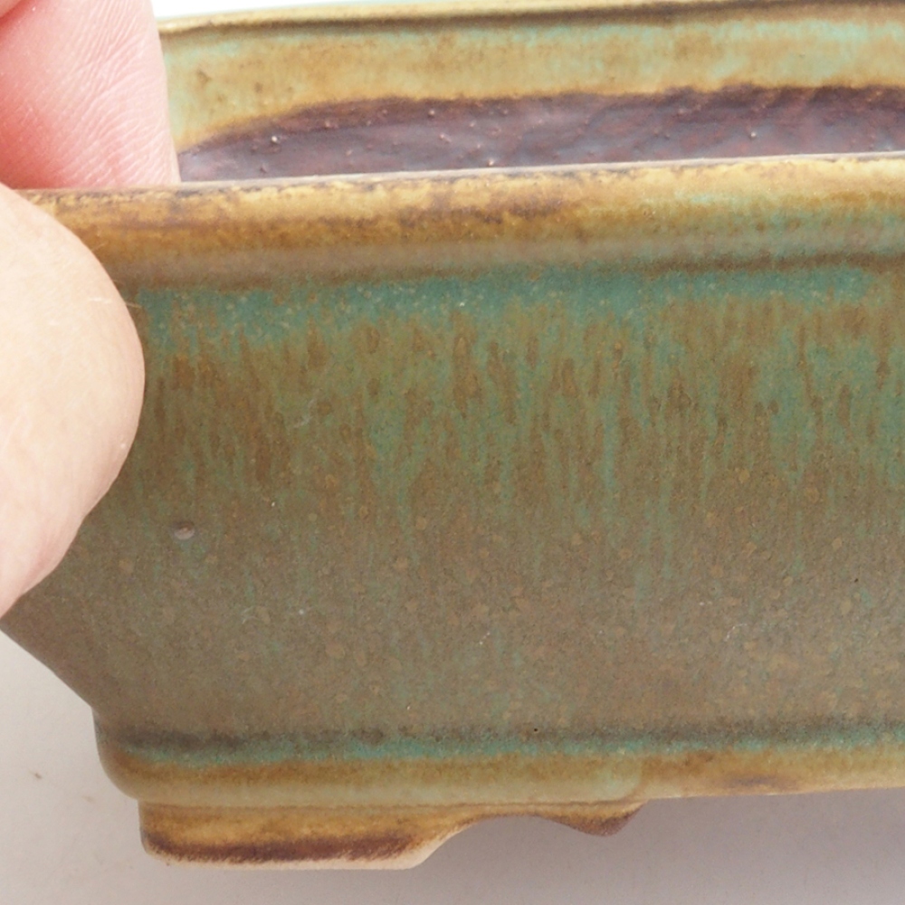 Bol à bonsaï en céramique 10 x 8,5 x 4 cm, brun