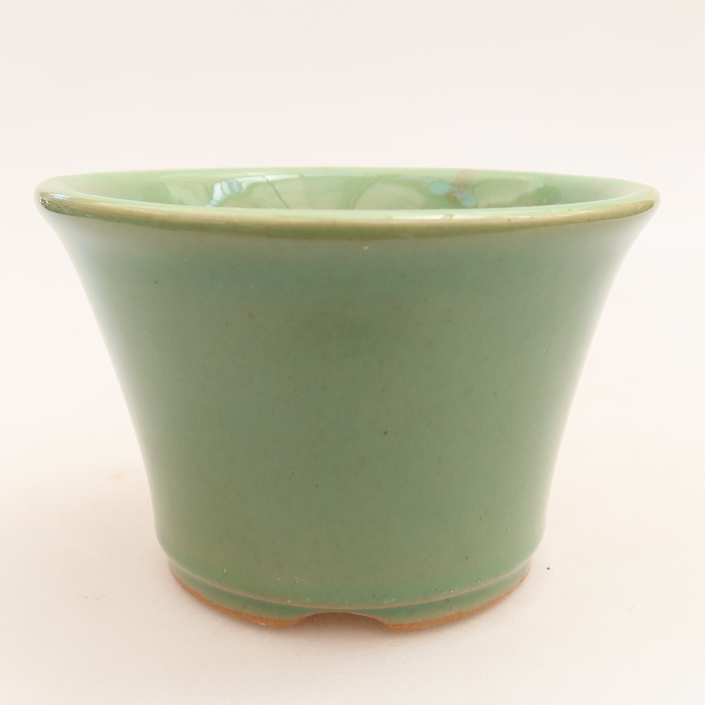 Bol à bonsaï en céramique 11 x 11 x 7 cm, vert