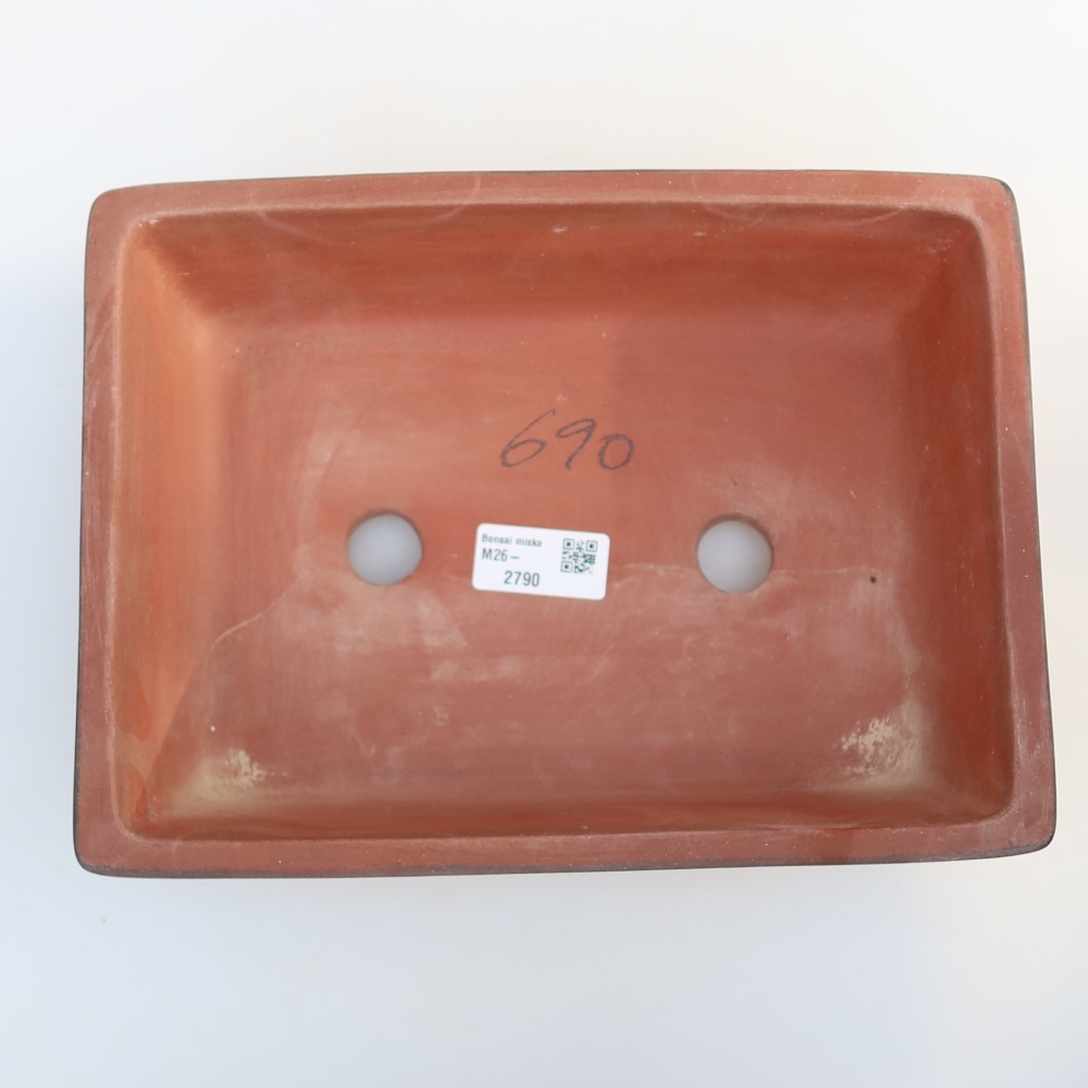 Bol en céramique  25,5 x 19 x 7 cm, couleur brique