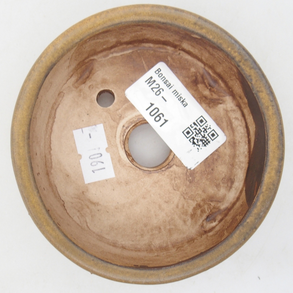 Bol à bonsaï en céramique 9 x 9 x 3,5 cm, brun