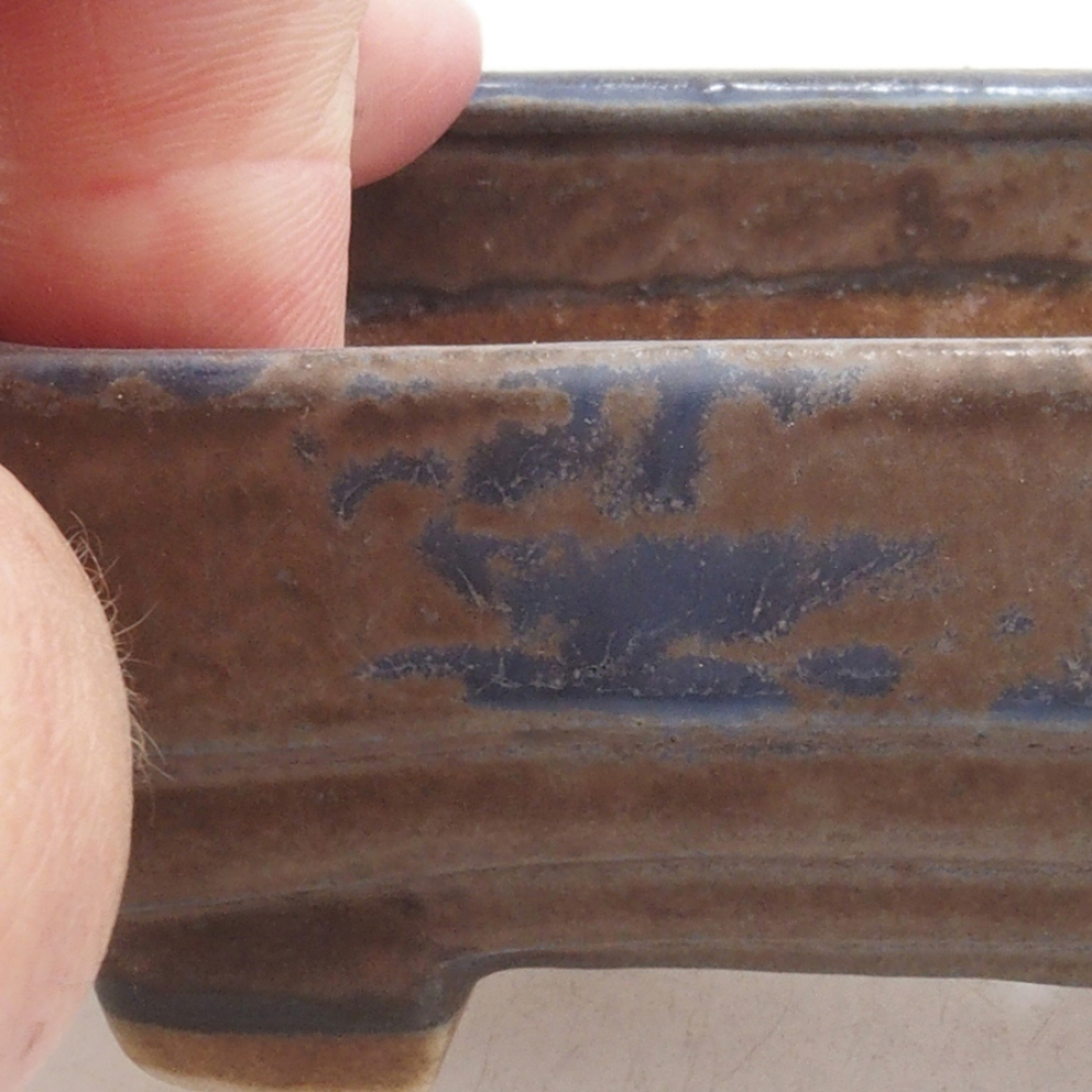Bol à bonsaï en céramique 10 x 8,5 x 4 cm, brun