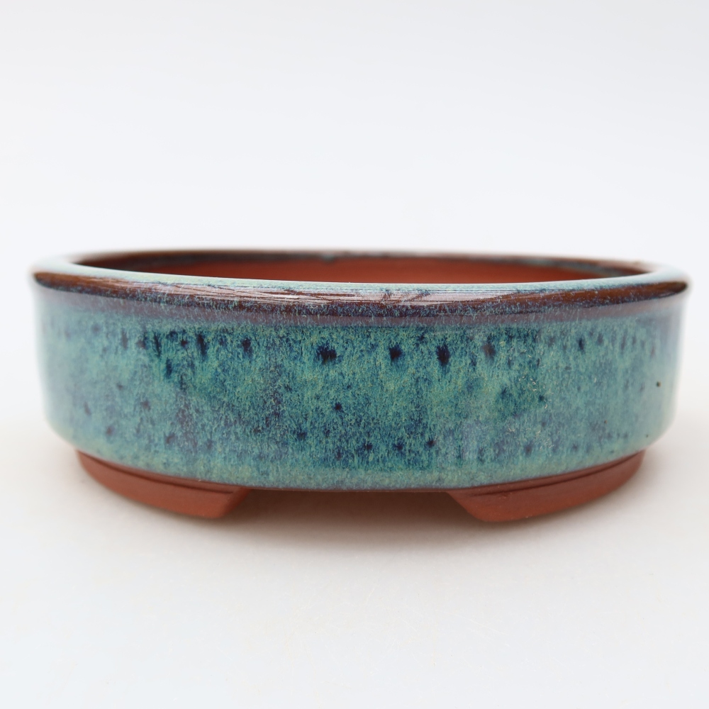 Bol à bonsaï en céramique 13 x 13 x 4 cm, vert