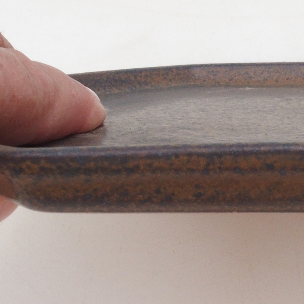 Bol en céramique H14 - 18 x 18 x 1 cm - brun