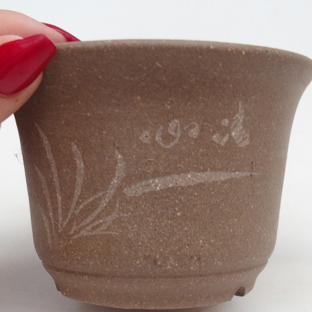 Bol à bonsaï en céramique 9,5 x 9,51 x 6,5 cm, couleur beige