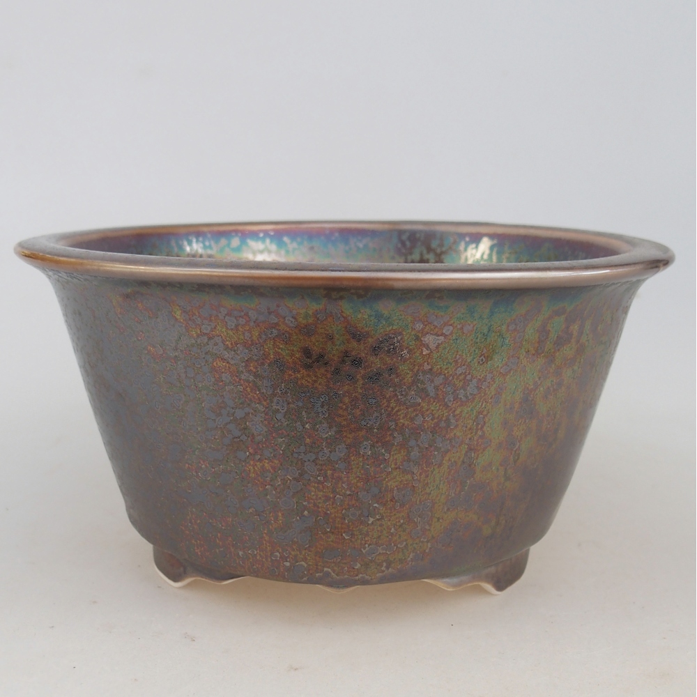 Bol à bonsaï en céramique 16 x 16 x 8,5 cm, couleur or