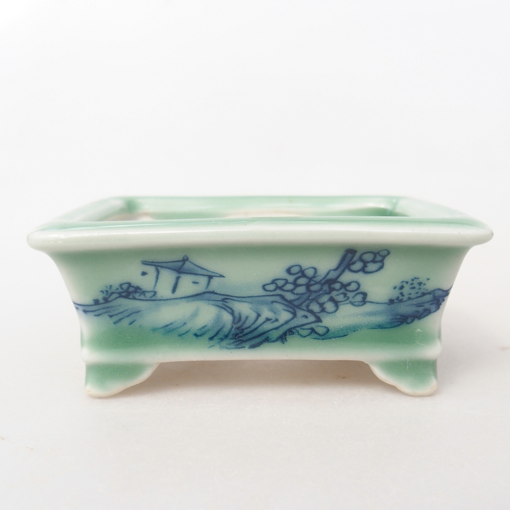 Mini bol bonsaï 8 x 6 x 3 cm, vert