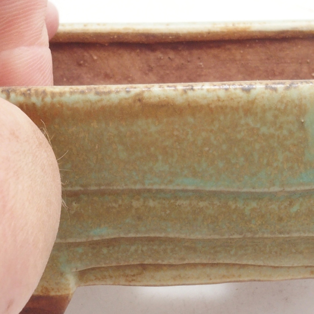 Bol à bonsaï en céramique 10 x 8,5 x 4 cm, brun