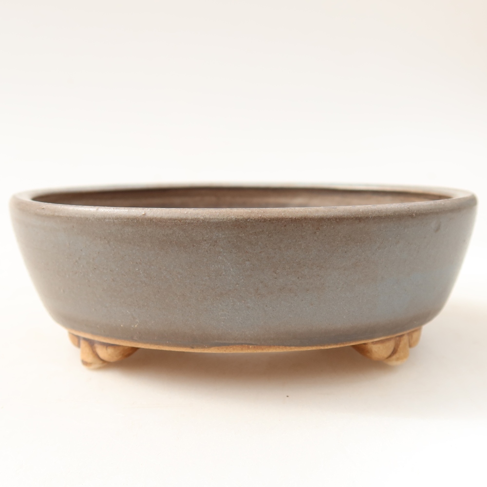 Pot à bonsaï en céramique 12 x 10,5 x 4 cm, couleur bleue