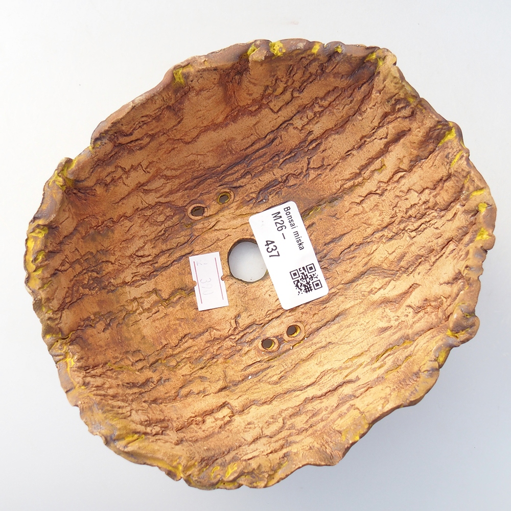 Coquille en céramique 16 x 14 x 7 cm , jaune