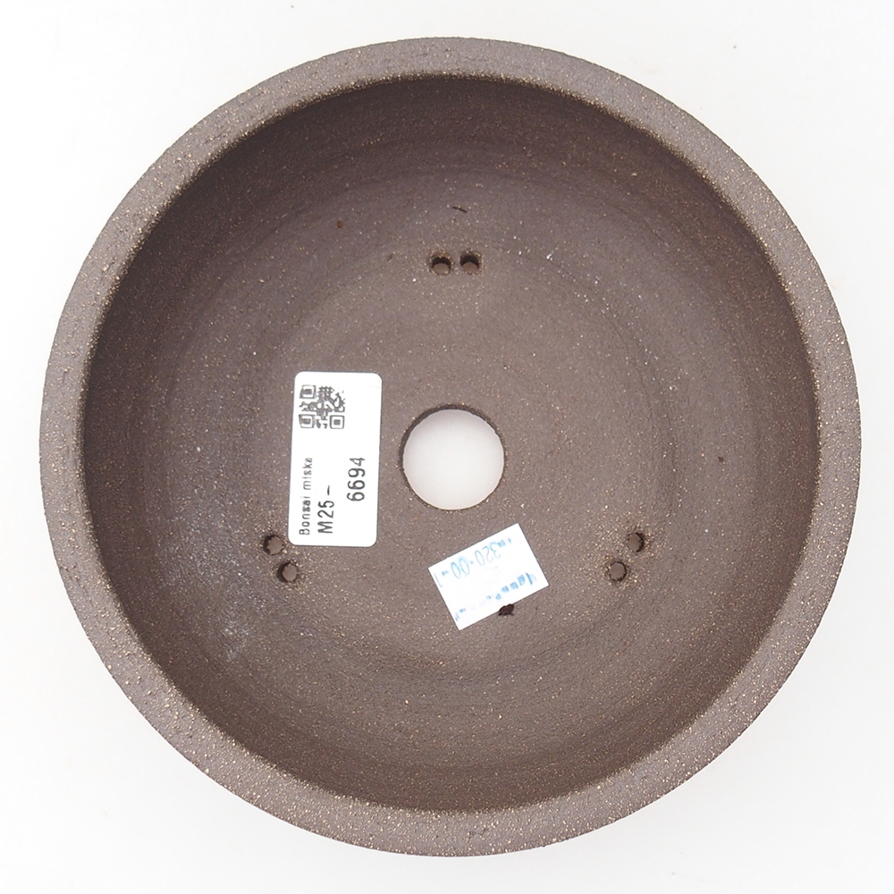 Bol à bonsaï en céramique 16,5 x 16,5 x 6 cm, brun