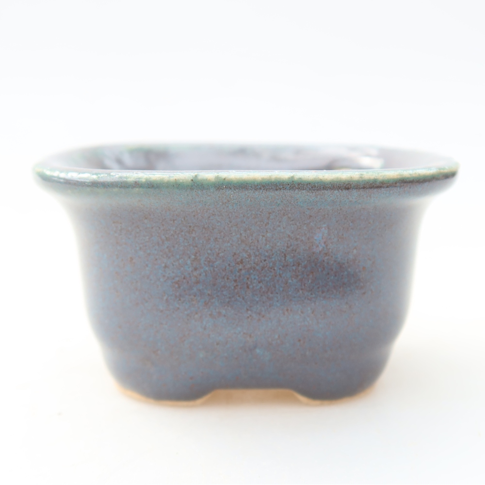 Pot à bonsaï en céramique 6 x 5 x 3 cm, couleur grise