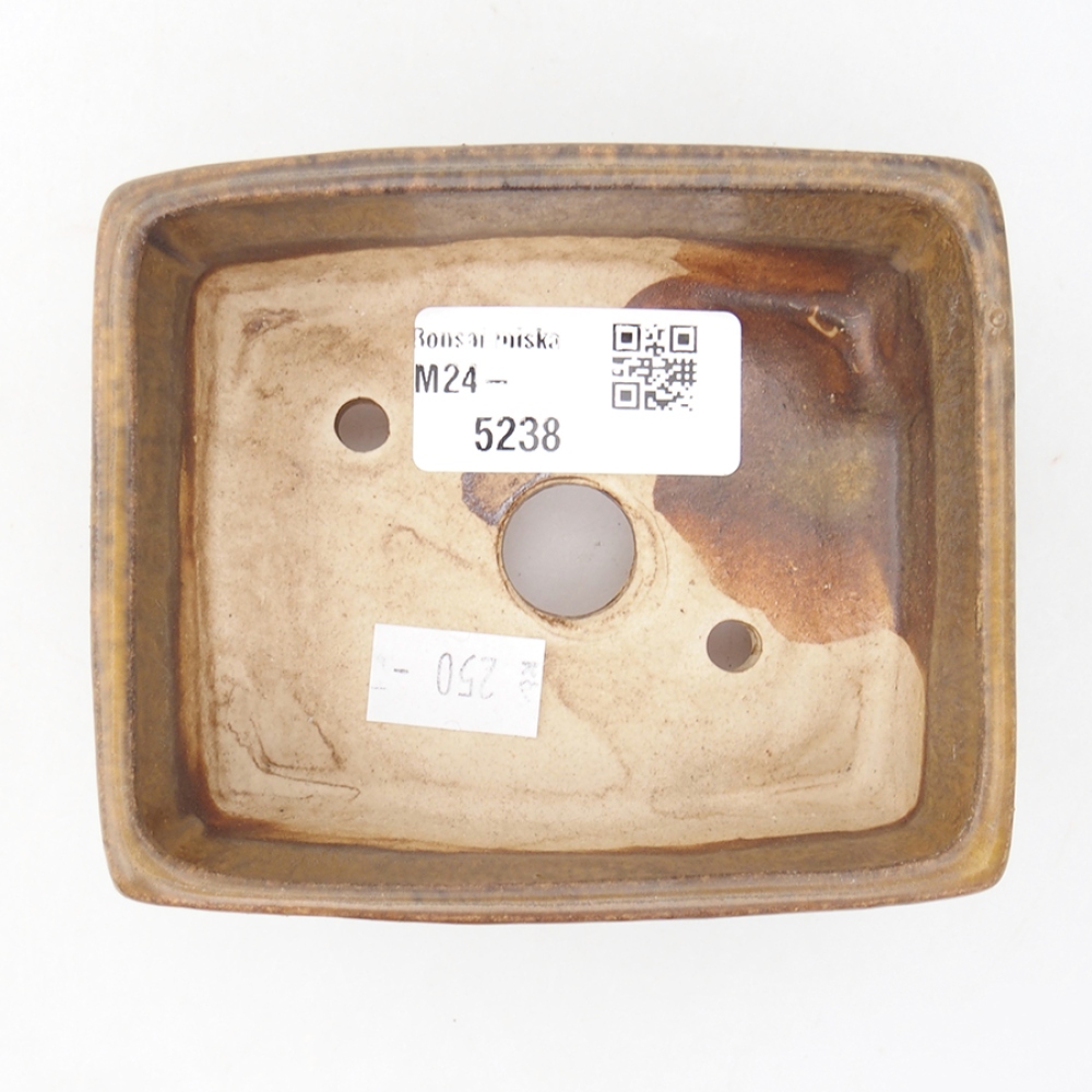 Bol à bonsaï en céramique 10 x 8,5 x 4 cm, brun