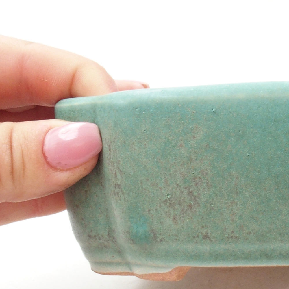 Bol à bonsaï en céramique 18 x 13 x 5 cm, vert