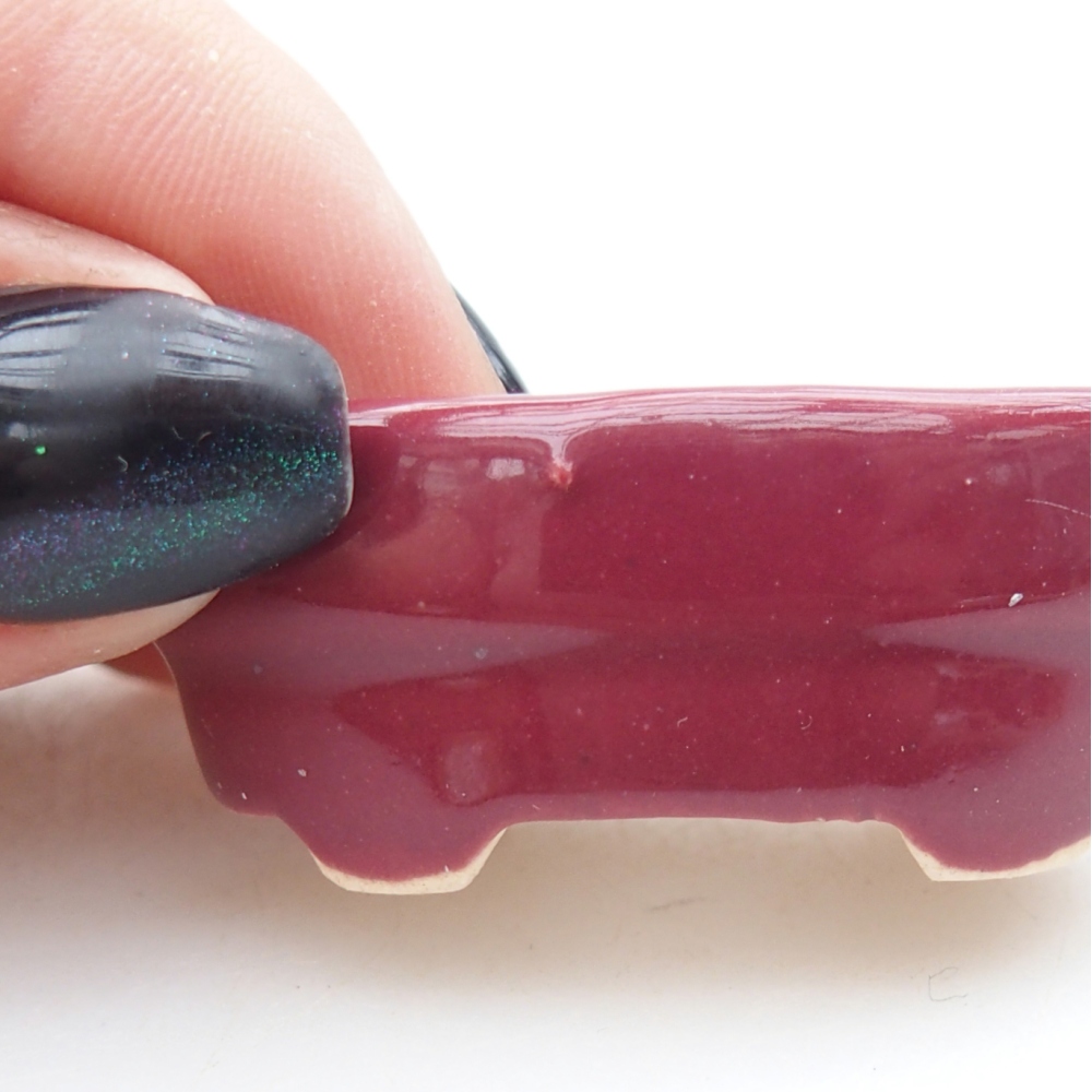 Mini bol bonsaï 4 x 2,5 x 2 cm, bordeaux