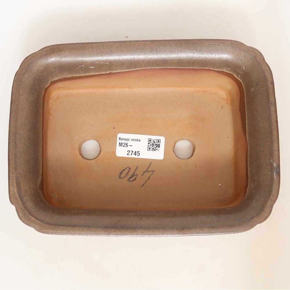Bol en céramique  20 x 15,5 x 5,5 cm, couleur marron