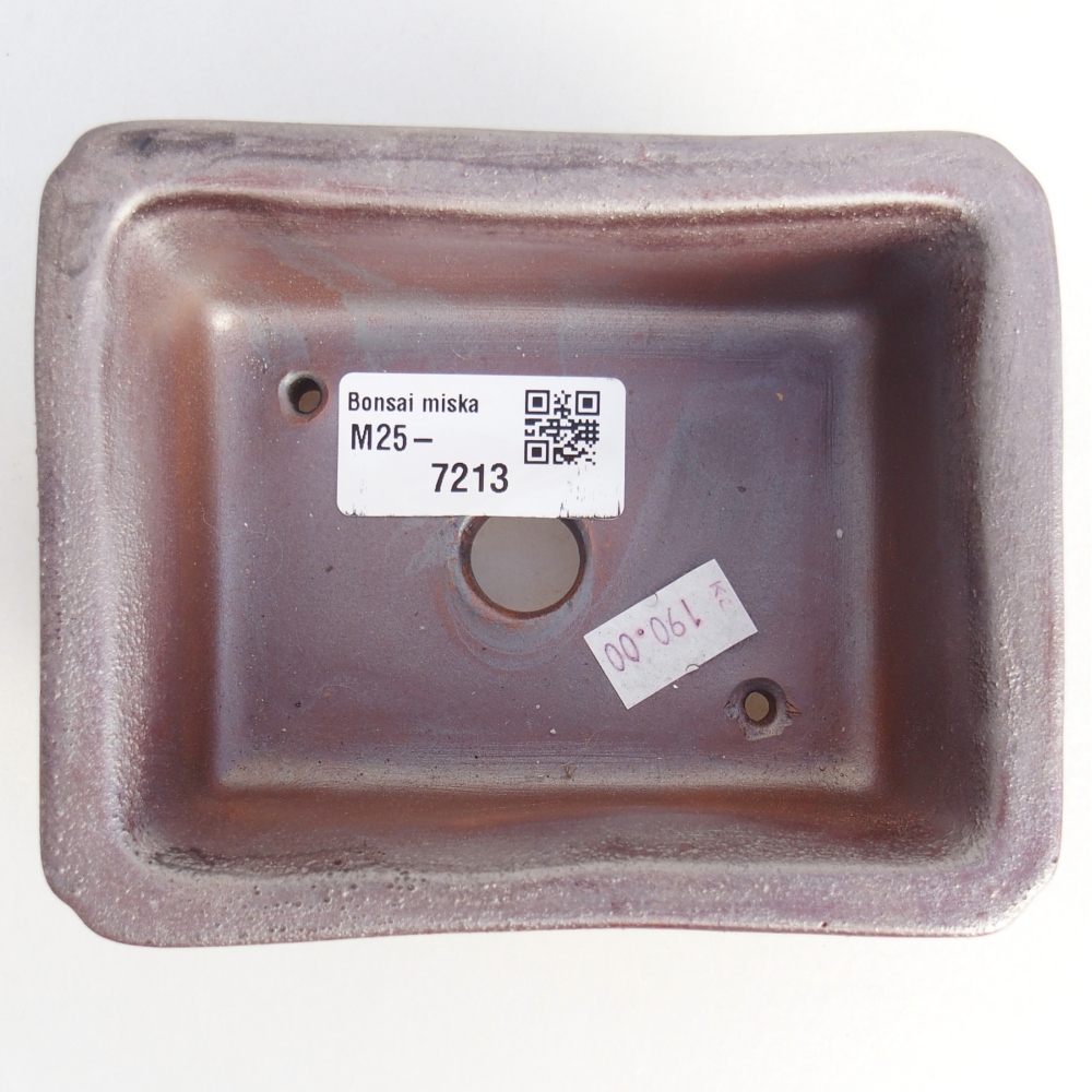 Bol à bonsaï en céramique 12 x 9,5 x 5 cm, couleur métal
