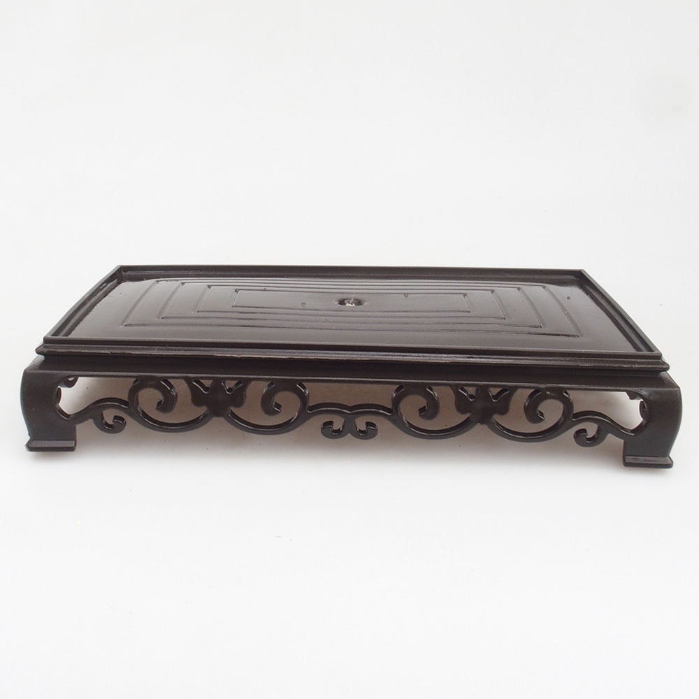 Table de bonsaï en plastique rectangle 22 x 14 x 4 cm, noir