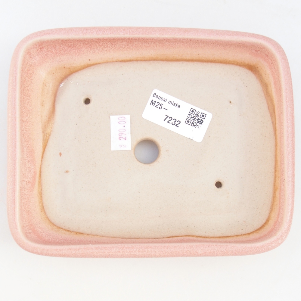 Bol à bonsaï en céramique 16,5 x 13,5 x 3,5 cm, rose