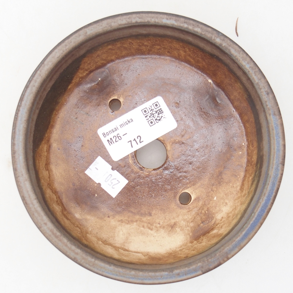 Bol à bonsaï en céramique 13,5 x 13,5 x 4 cm, couleur bleu