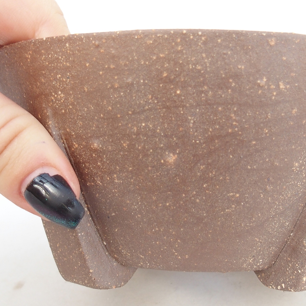 Bol à bonsaï en céramique 13,5 x 13,5 x 6,5 cm, brun