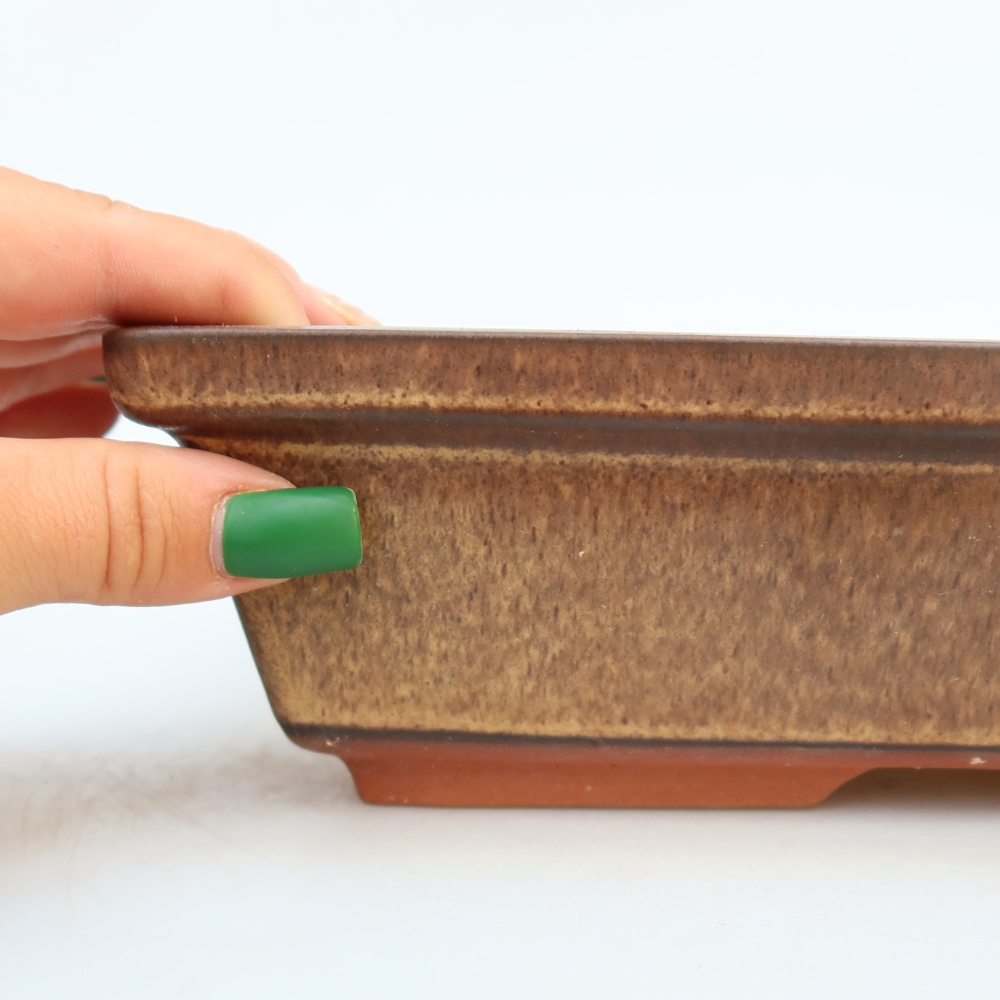 Bol en céramique  25,5 x 19 x 6,5 cm, couleur marron