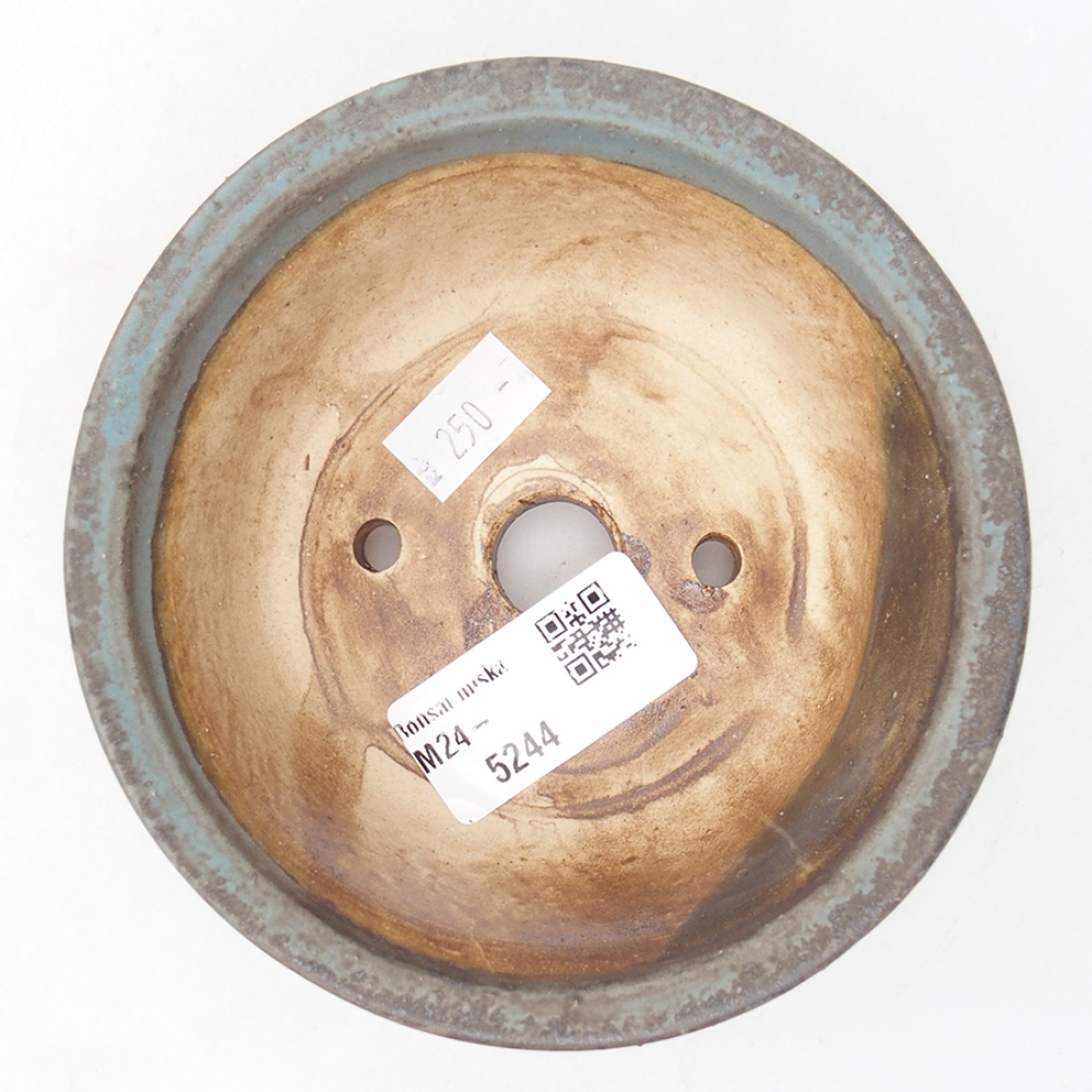 Bol à bonsaï en céramique 11,5 x 11,5 x 5 cm, couleur bleu