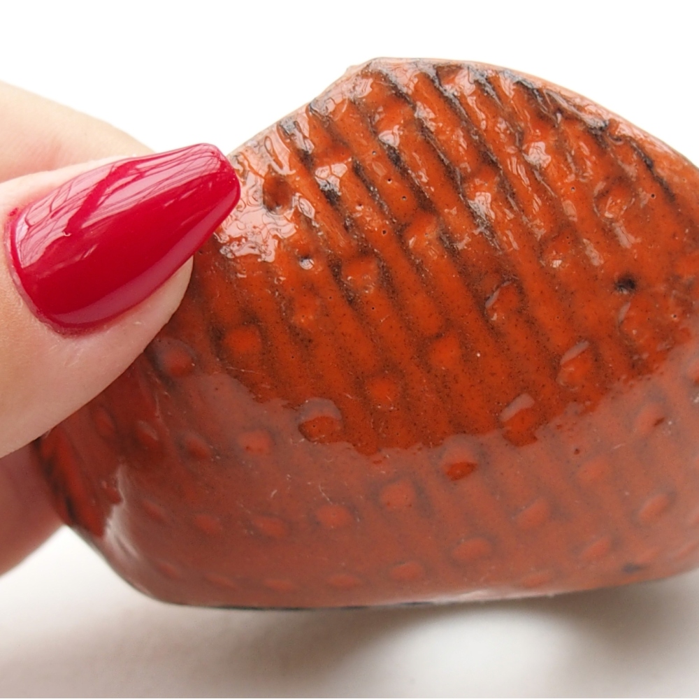 Coquille en céramique 8,5 x 8,5 x 5 cm , couleur orange