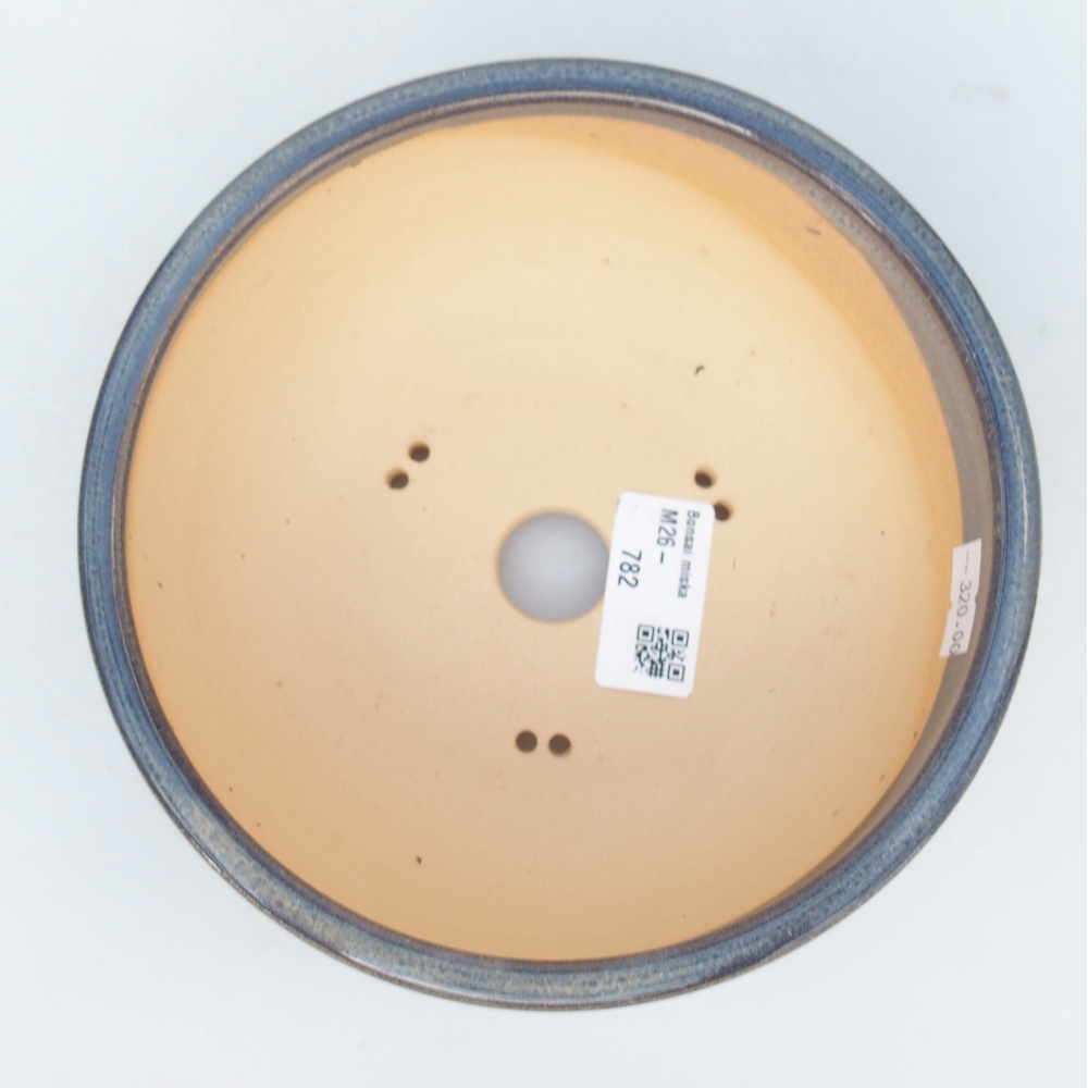 Bol à bonsaï en céramique 16,5 x 16,5 x 6 cm, couleur bleu