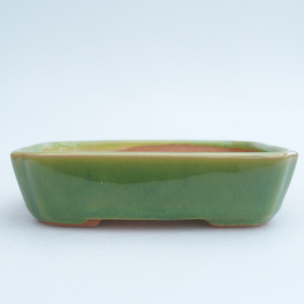 Bol à bonsaï en céramique 12 x 9 x 3 cm, vert