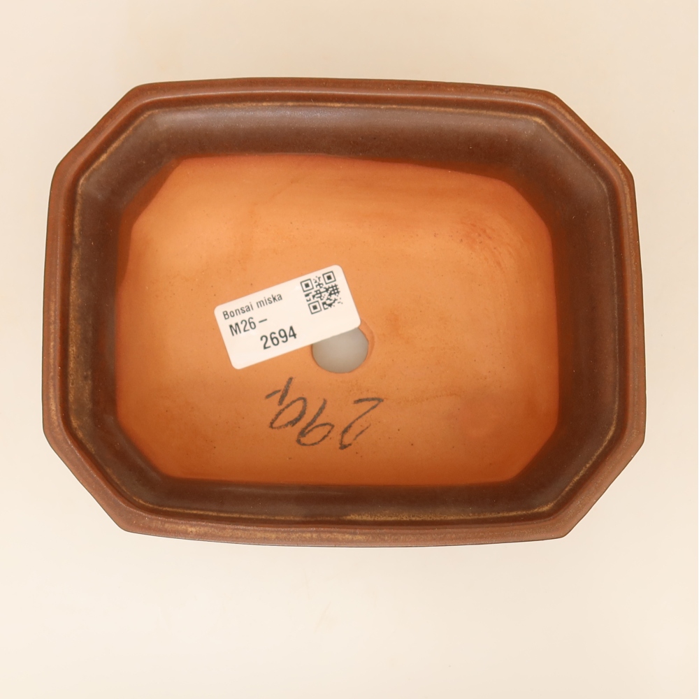 Bol en céramique  15 x 12 x 7 cm, couleur marron