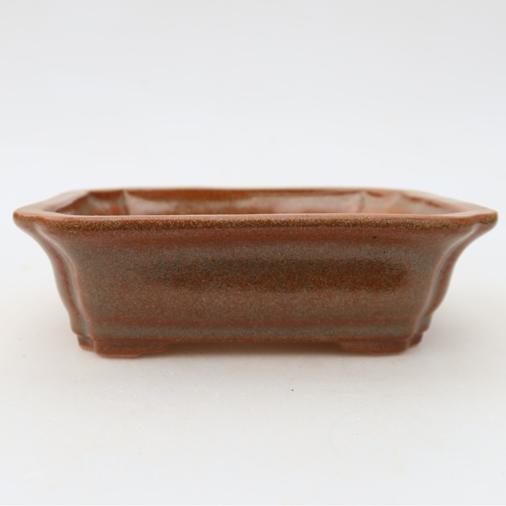 Bol à bonsaï en céramique 13 x 10 x 4 cm, brun