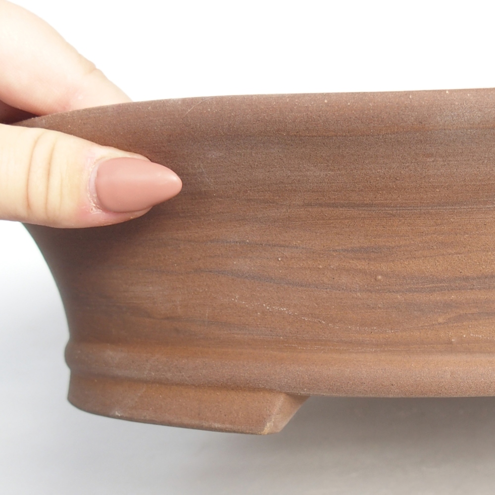 Bol à bonsaï en céramique 32 x 29 x 7 cm, brun