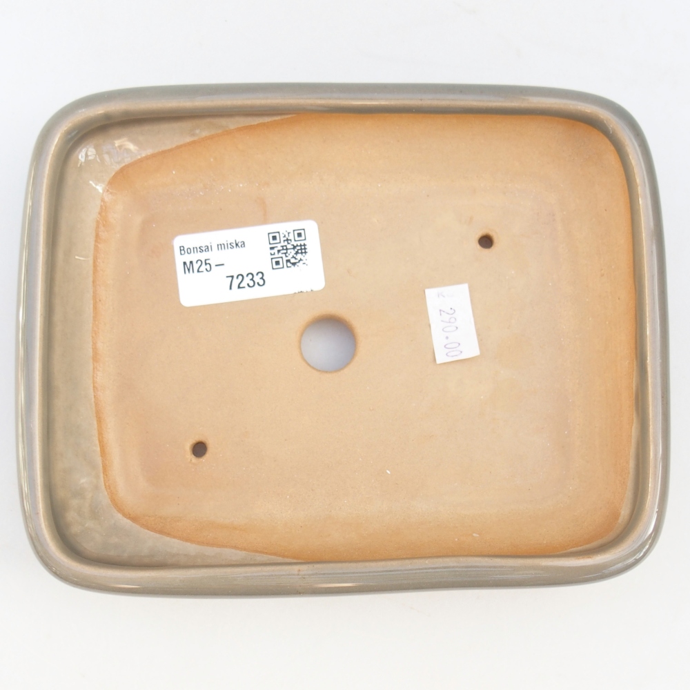 Bol bonsaï en céramique 16,5 x 13,5 x 3,5 cm, gris