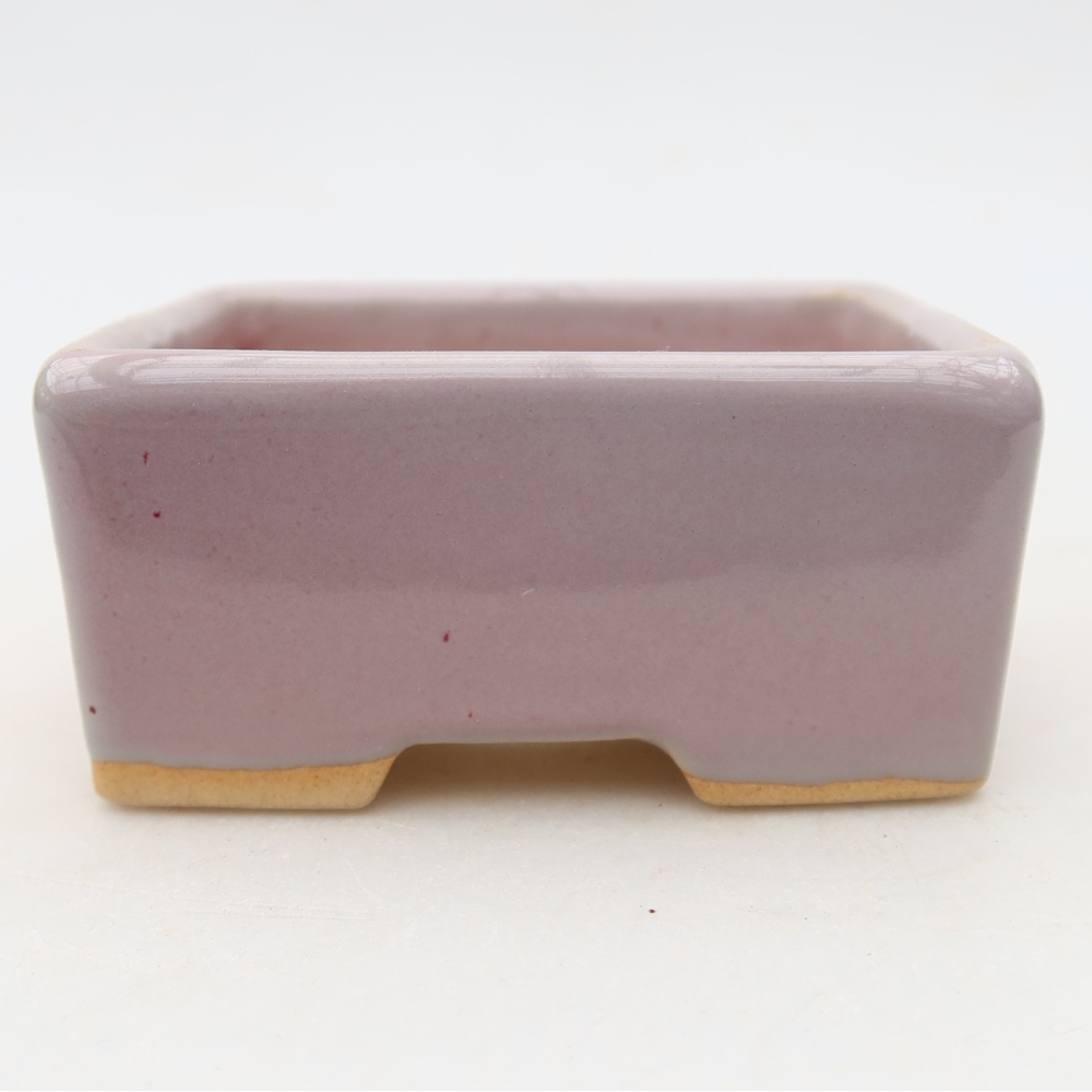 Pot à bonsaï en céramique 8,5 x 7 x 4 cm, couleur violette
