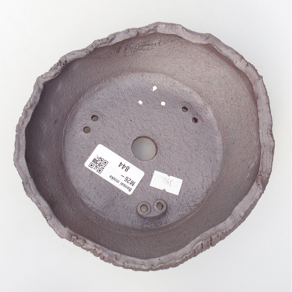 Bol à bonsaï en céramique 17 x 16 x 6 cm, couleur métal