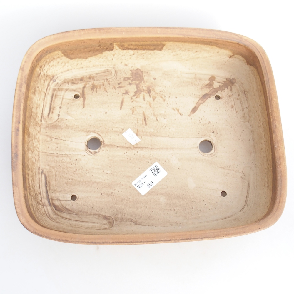 Bol à bonsaï en céramique 29,5 x 24 x 7 cm, rose