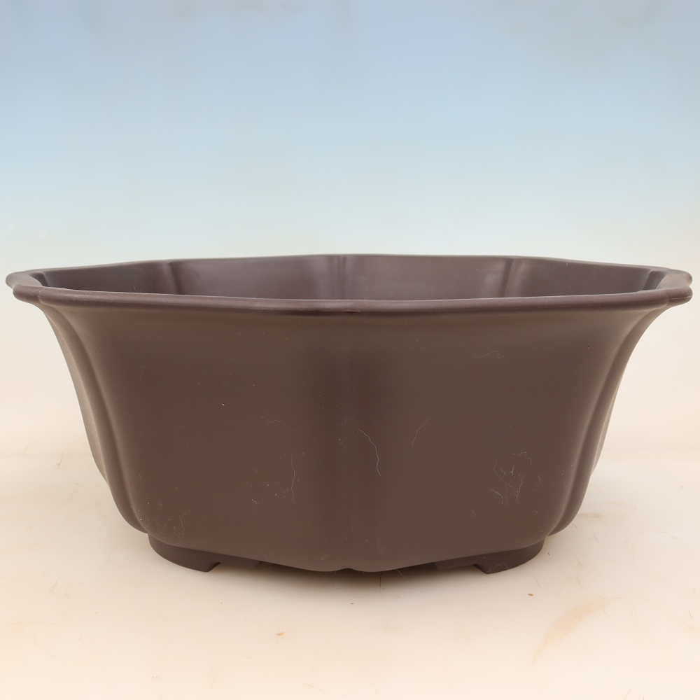 Pot à bonsaï en plastique MP-31 marron - 39,5 x 37,5 x 14,5 cm