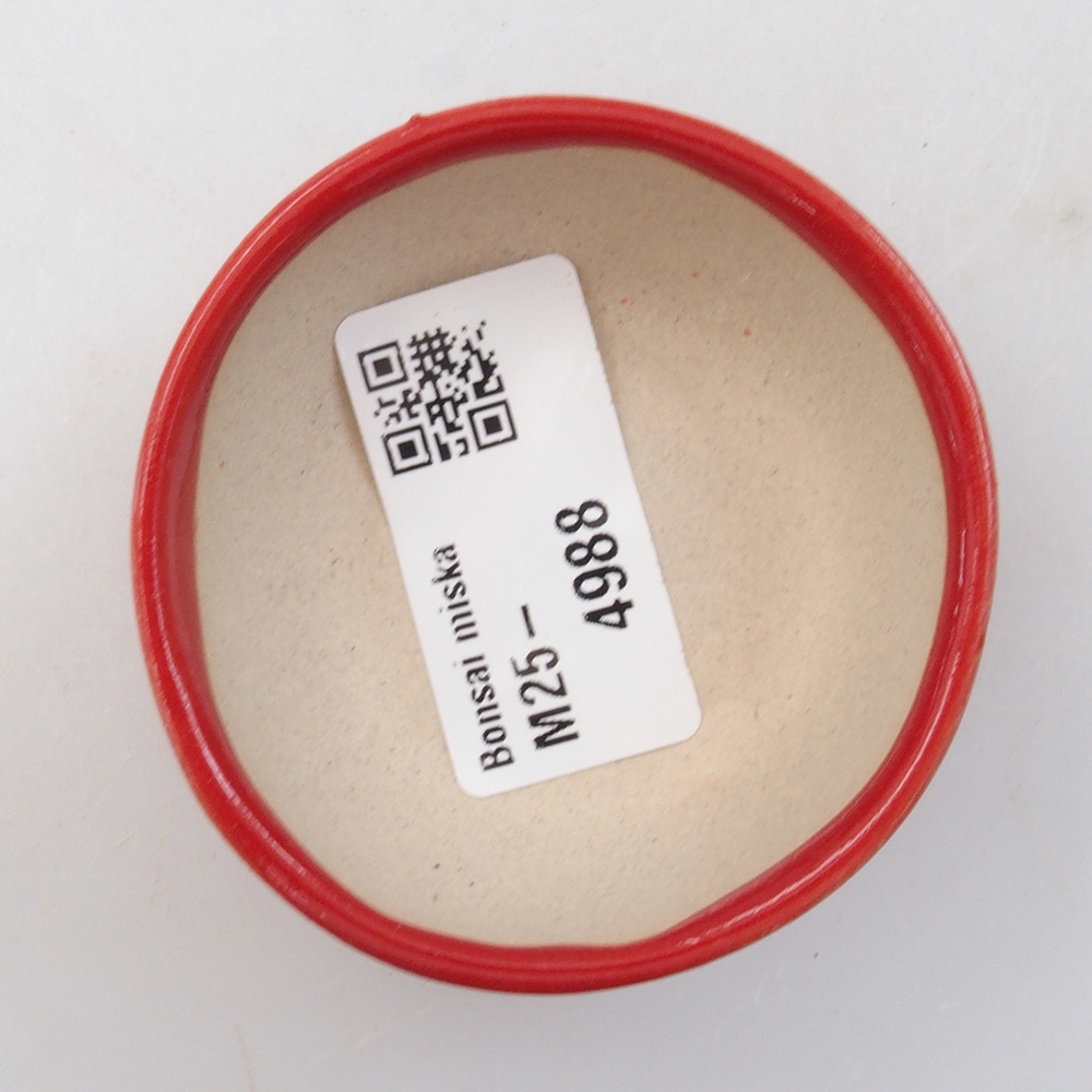 Mini bol bonsaï 6 x 6 x 2,5 cm, couleur rouge