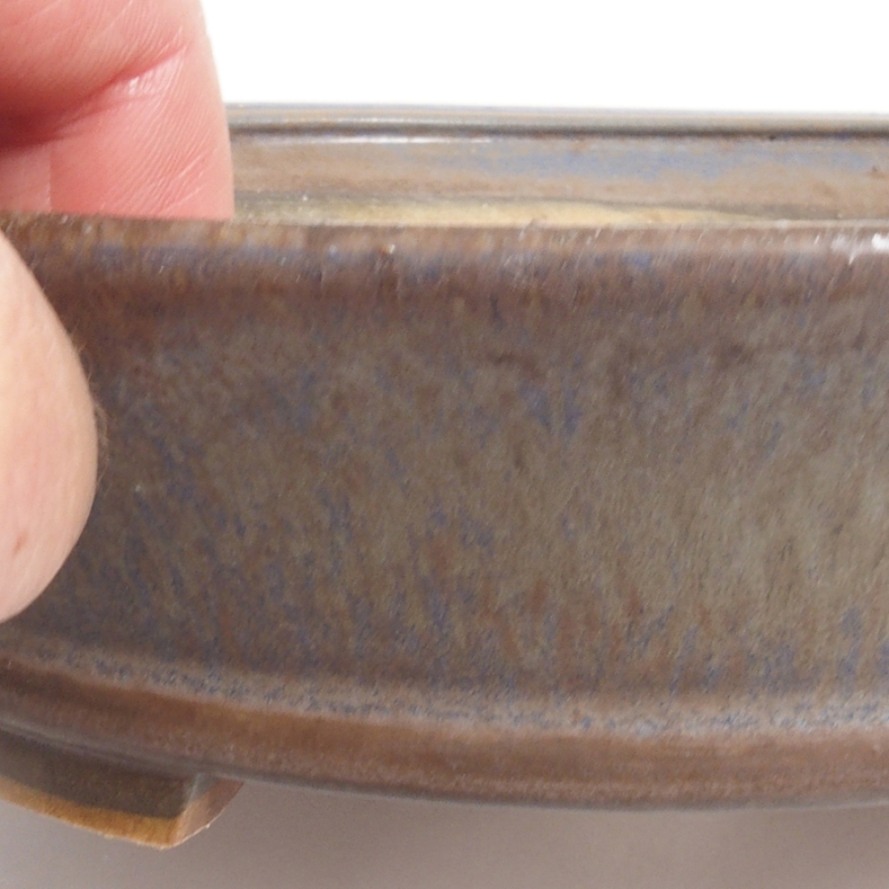 Bol à bonsaï en céramique 10 x 8,5 x 4 cm, brun