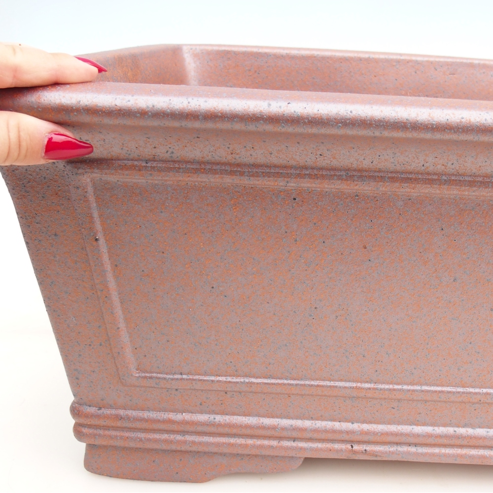 Bol bonsaï en céramique 52 x 37 x 20 cm , couleur métal - ENLEVEMENT PERSONNEL UNIQUEMENT ou transport sur palette