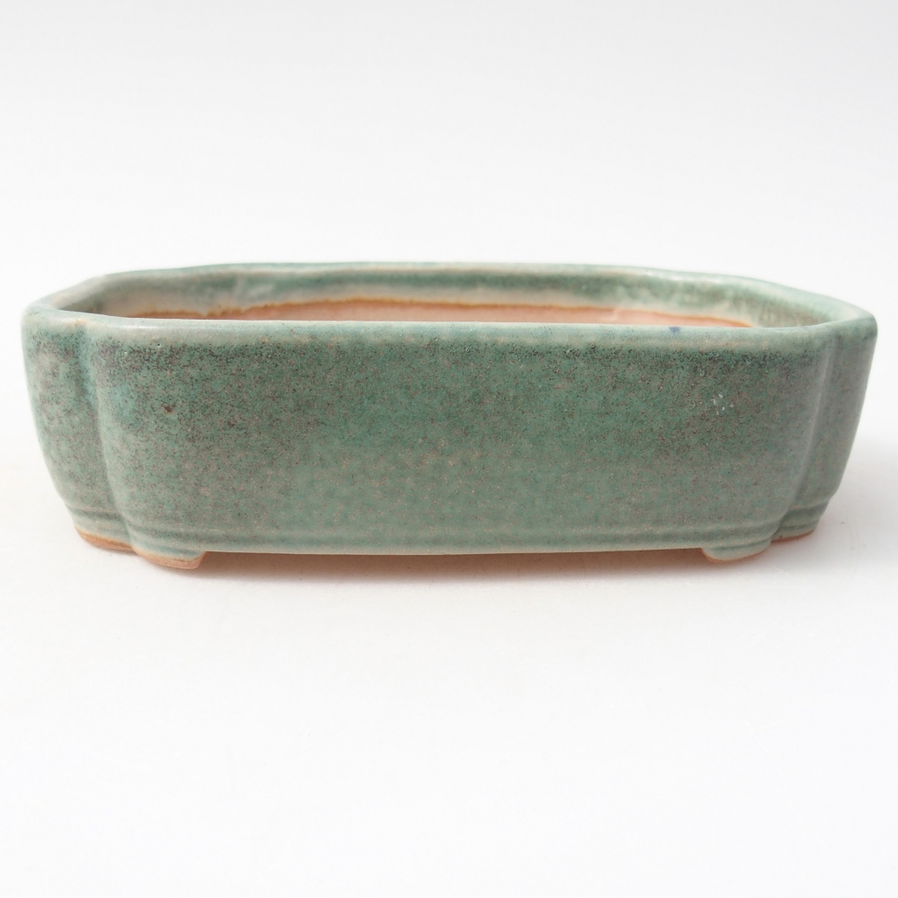 Bol à bonsaï en céramique 16 x 11,5 x 4 cm, vert