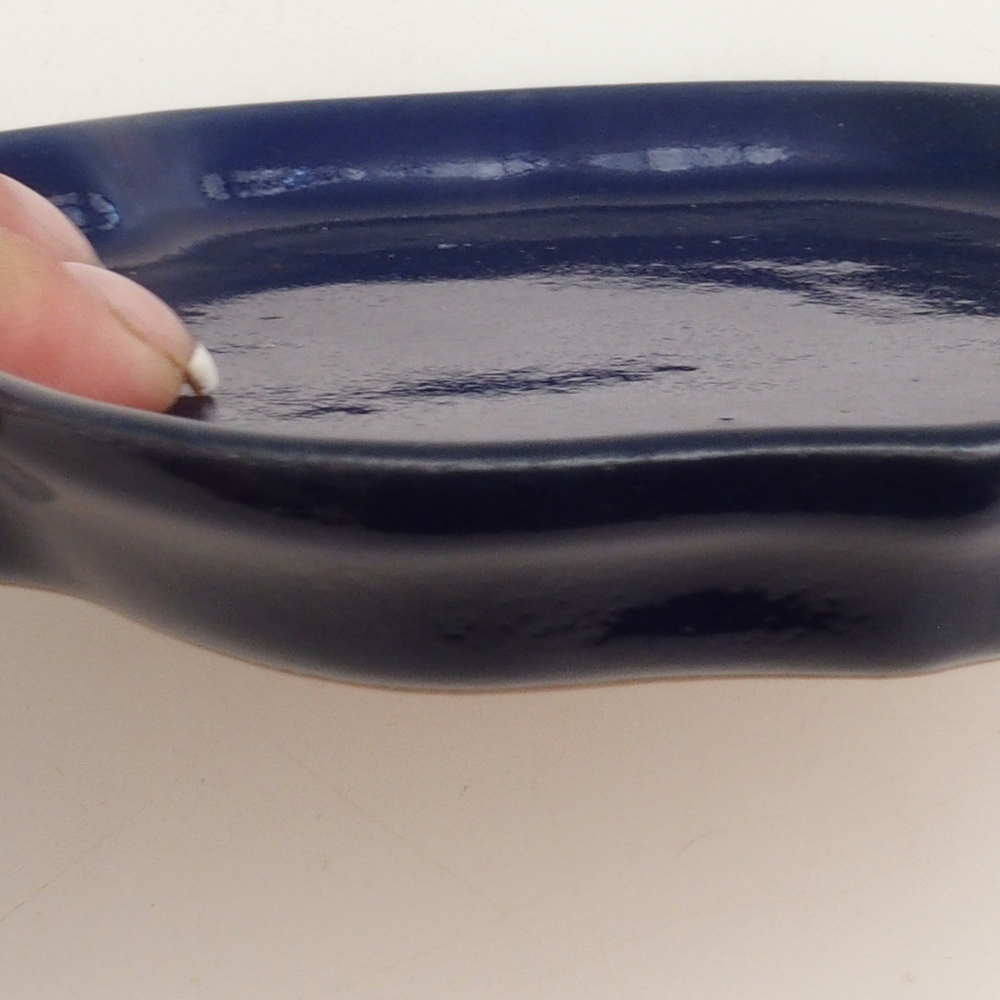 Bol en céramique H06 - 14 x 14 x 1,5 cm - bleu