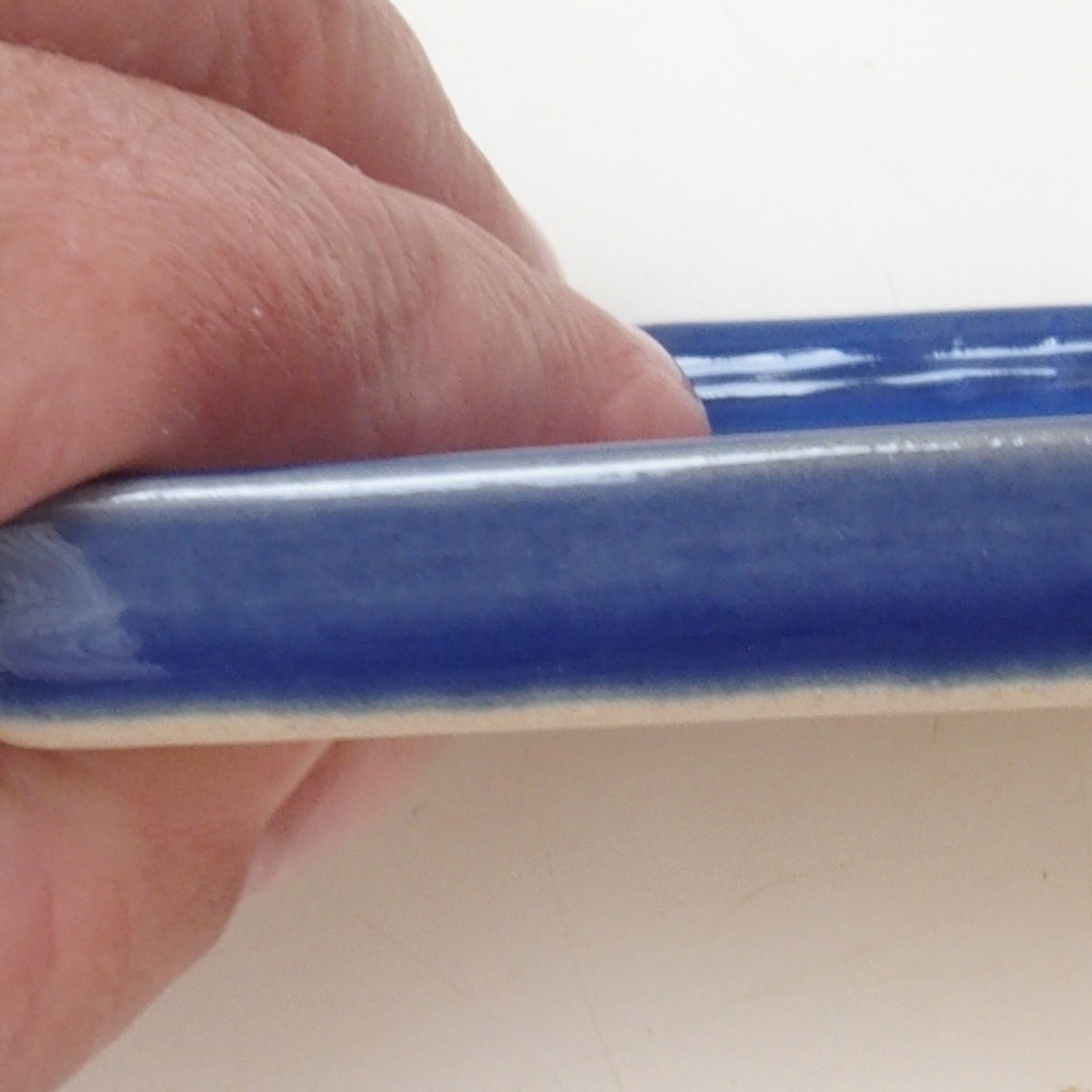 Pot de bonsaï carré S - 8 x 8 x 1 cm - bleu