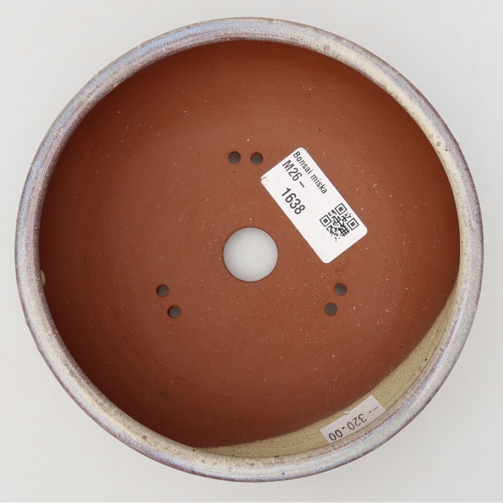 Pot à bonsaï en céramique 14,5 x 14,5 x 5 cm, couleur bleue