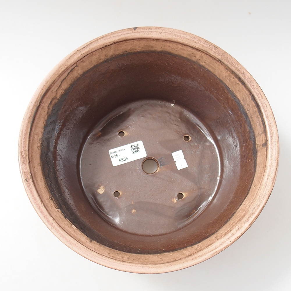 Bol à bonsaï en céramique 24 x 24 x 11,5 cm, rose