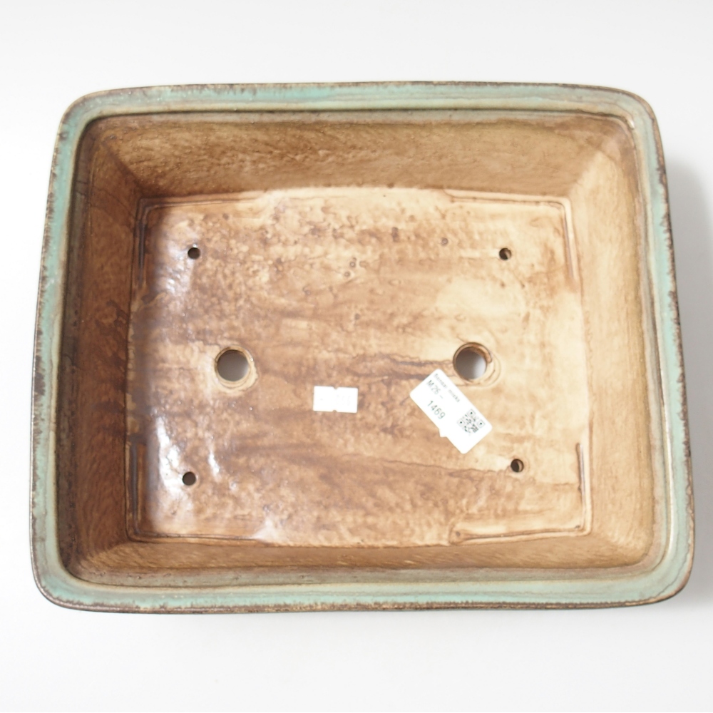Bol à bonsaï en céramique 29 x 24 x 8 cm, vert