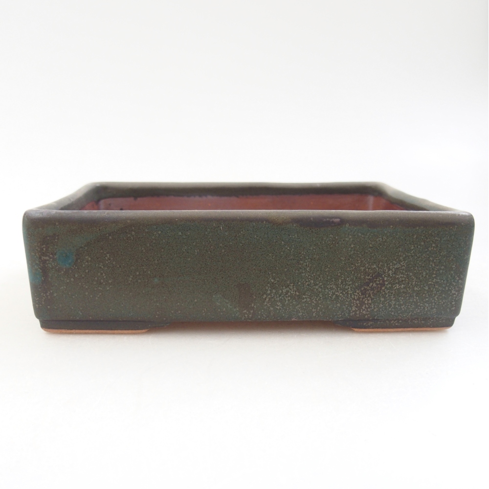 Bol à bonsaï en céramique 13 x 9,5 x 4 cm, gris